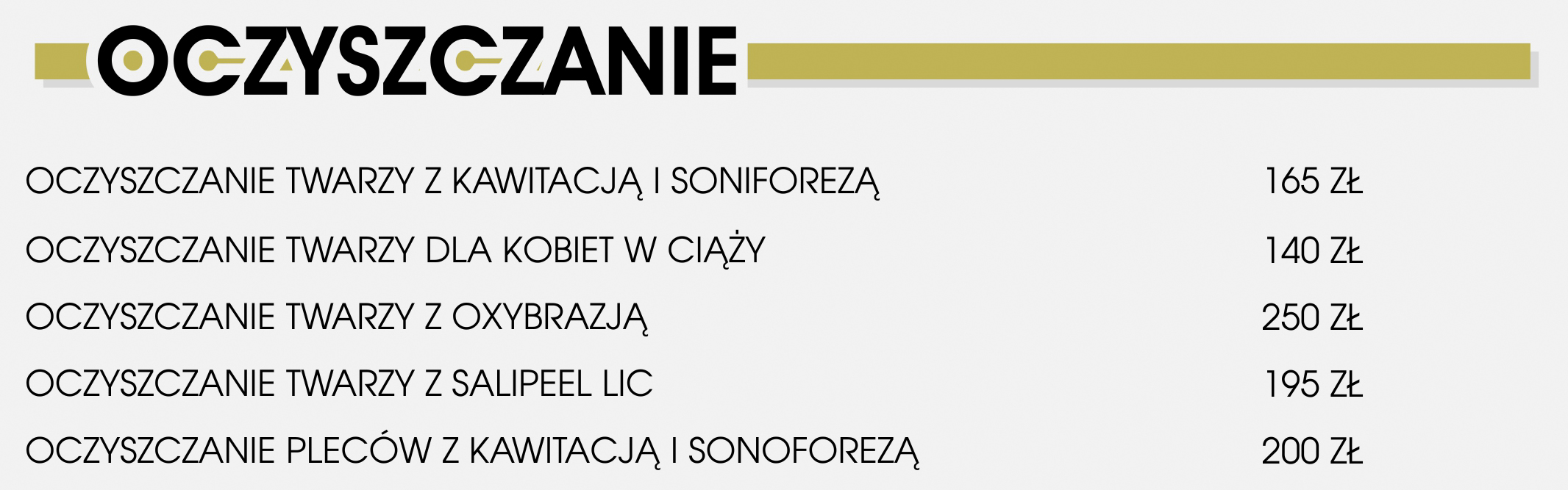 Oczyszczanie cennik